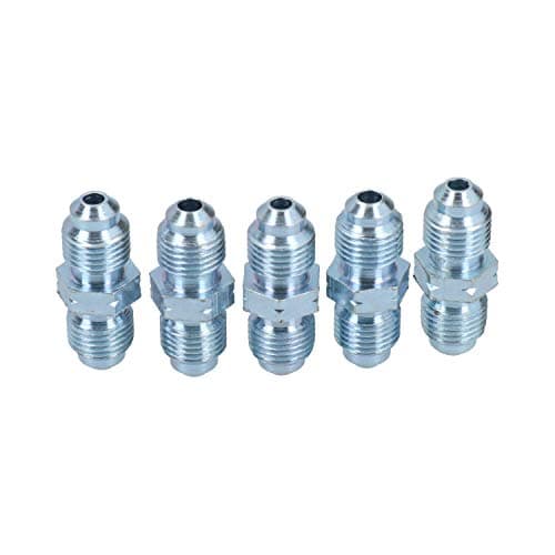 Image of AB Tools M10 x 1mm Inline Male Brake Pipe Joiner Connector Fitting For 3/16" Pipe 5pc