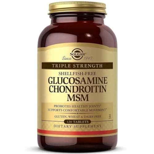 Image of Solgar Extra Strength Glucosamine Chondroitin MSM Tablets - Pack of 120 - Bone, Joint and Cartilage Care - Shellfish Free - Gluten-Free