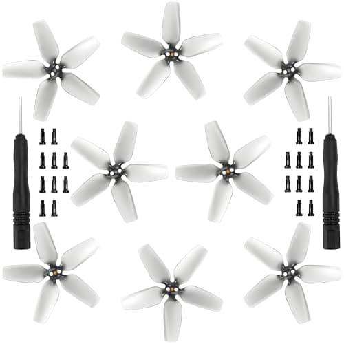 Image of Propeller for DJI Avata Replacement Propeller Blades Low Noise Accessories for DJI Avata Drone Accessories Exclusive Screws & Screwdriver 8 Pieces Grey