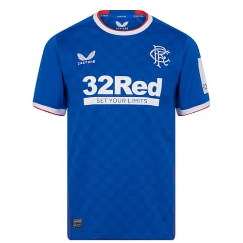 Image of Castore Mens Home Shirt 2023 2024 Short Sleeve Blue XL