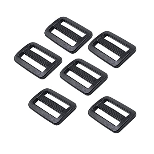 Image of Baikeen Tri glide Slider 32mm Strong Plastic Tri Glide Slides Adjustable Slide Buckle Strap sliders Adjusters for Backpack Belt Strap Black