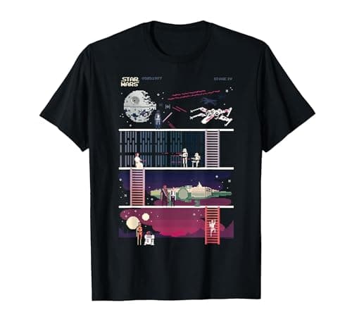 Image of Star Wars A New Hope 8-Bit Game T-Shirt, Men, Black, 3X-Large