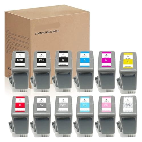 Image of PFI 1000 Pfi-1000 Compatible For Canon Pro 1000 Ink Cartridge For Canon Image PROGRAF PRO 1000 Printer 12 Colors/Set