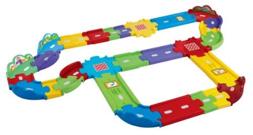 Image of VTech 148103 Toot-Toot Drivers Deluxe Car Track Set Baby Toy, with 30 Track Pieces, Suitable for 1, 2, 3+ Year Olds, English Version