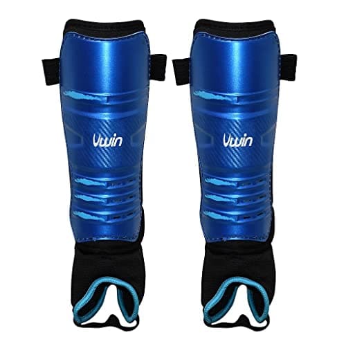 Image of Uwin Hockey Shinguards, royal/black/aqua