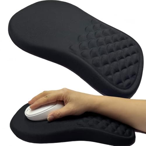 Image of Lzznom Mouse Pad Wrist Support with Massage Design,Ergonomic Wrist Rest Mouse Mat,Pain Relief Mousepad with Memory Foam,mooth Lycra Surface,Non-Slip PU Base,Waterproof for Gaming & Office (Black)
