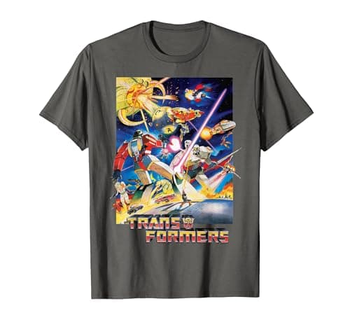 Image of Transformers The Movie G1 1986 T-Shirt, Men, Asphalt Grey, XX-Large