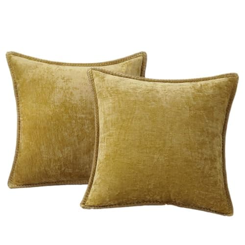 Image of CQAHDSEVF Throw Pillow Cases, 2pcs Cushion Covers Multicolor Multiple Sizes Sofa Pillow Case Soft For Living Room(Yellow,30 x 51 cm (Pack of 1))