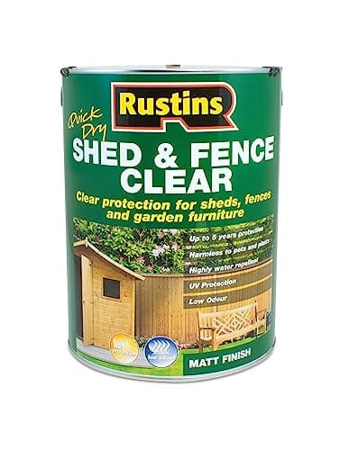 Image of Rustins Shed & Fence Clear 5L - Advanced Wood Protector for Outdoor Structures
