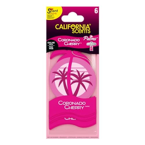 Image of California Scents Palms Coronado Cherry Car Air Freshener - 6 Count