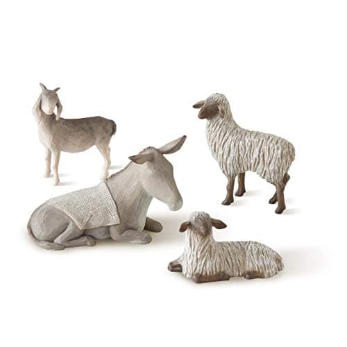 Image of Willow Tree Sheltering Animals Figurine