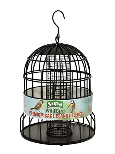 Image of Supa Premium Wild Bird Cage Peanut Feeder, Deters Squirrels and Larger Birds Such As Doves & Pigeons