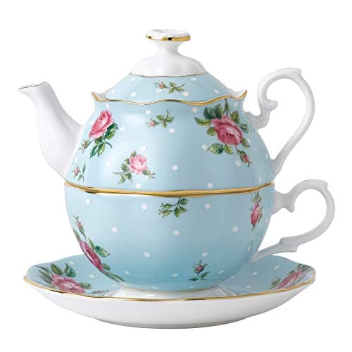 Image of Royal Albert Modern Vintage Tea for One, 2-piece, Polka Blue