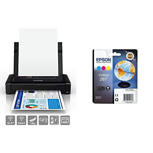 Image of Epson WorkForce WF-110W Portable A4 Inkjet Printer + Ink Cartridge