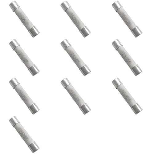 Image of Bridgold 10pcs 0.5A Multimeter Fuse Quick Blow 6.3 * 32mm Brass Ceramic Fuse,600V for DMM. (0.5A)