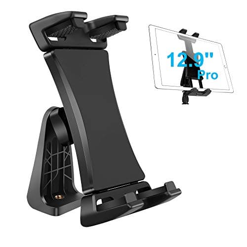 Image of IPad Tripod Mount Adapter 360 Degree Rotatable Universal Tablet Clamp Holder for iPad Pro 12.9 11 10.5, iPad Air Mini, Surface Tab, Galaxy Tab and 3.5 to 13.5in Phone Tablet, for Tripod, Monopod