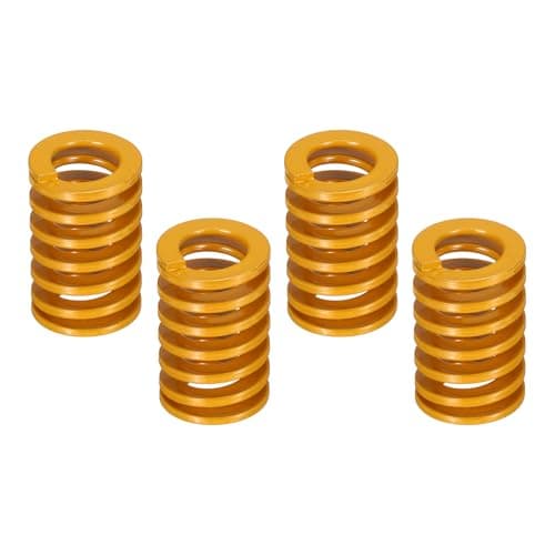Image of sourcing map 4 Pcs 3D Printer Die Spring, 20mm OD 30mm Length Light Load Compression Mould Die Spring for Mechanical Equipment 3D Printer Electric Part Accessories, Yellow