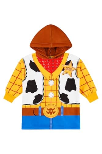 Image of Disney Boys Toy Story Woody Fully Lined Luxury Fleece Hoodie, Kids Character Fleece Blanket Hoody (3-4 Years) Multicolor