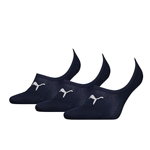Image of PUMA 171002001 UK 9-11 Unisex Footie Socks (3 Pair Pack) Navy