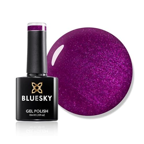 Image of Bluesky Gel Nail Polish, Tango Passion 80580, Dark Purple, Long Lasting, Chip Resistant, 10 ml (Requires Drying Under UV LED Lamp)