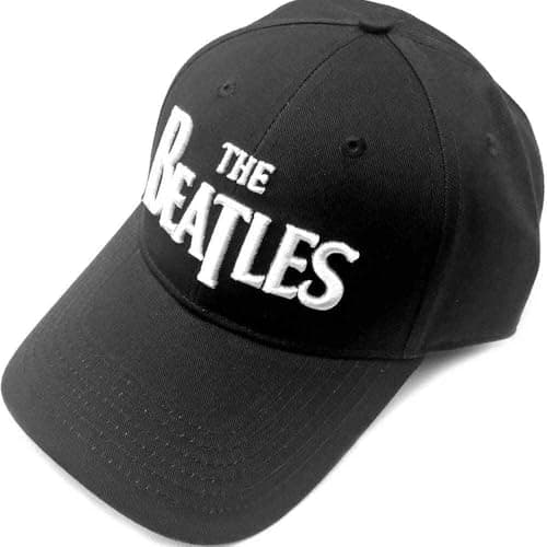 Image of The Beatles Drop T Logo - Baseball Cap Cap Black