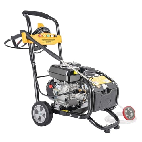 Image of Petrol Pressure Washer 7.5hp High Power Jet Washer with Inlet/Outlet Pipe and Outlet Pipe, 2200 PSI/150 Bar Industrial Parkside Pressure Washer Petrol Jet Pressure Washers for Patio and Car