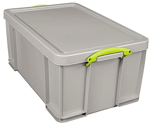 Image of Really Useful Box Plastic Storage 64 Litre Recycled Dove Grey
