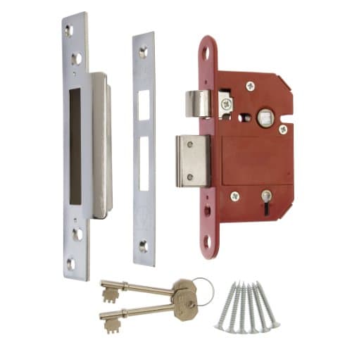 Image of ERA Fortress BS 3621 2.5-inch/ 64mm 5 Lever Maximum Security Mortice Sashlock - Chrome Effect