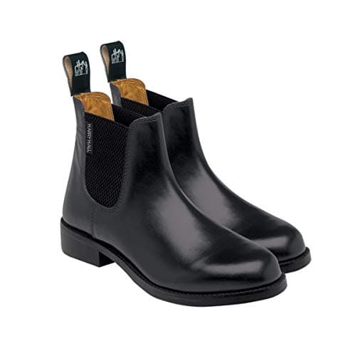 Image of Harry Hall Children’s Buxton Jodhpur Boot – Leather Lined, Cushioned Insole, Pull-On Design, Resin Rubber Sole – Riding & Everyday Wear - Black 2