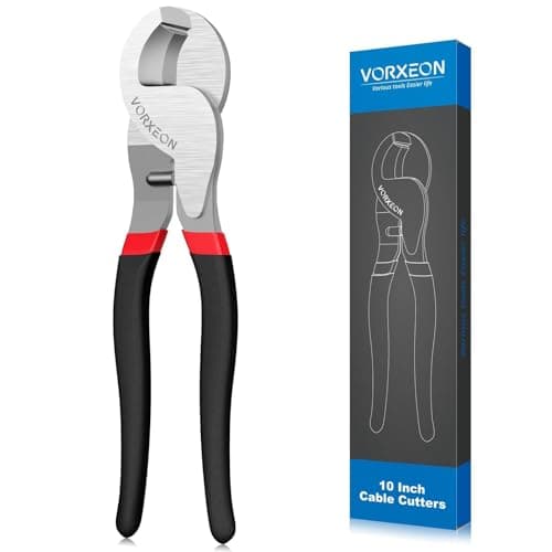 Image of VORXEON Cable Cutter 10inch Heavy Duty Large High Leverage Cutter Tool for Aluminum Copper Wire Communications Cable (Except Steel Wire