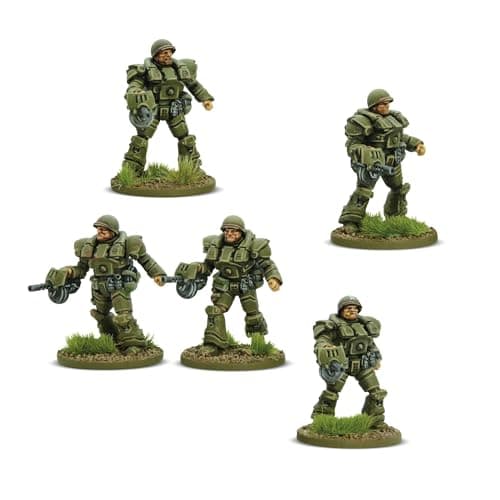 Image of Warlord Games US Heavy Infantry - United States Miniatures for Konflikt 47 Highly Detailed 28mm Scale Miniatures