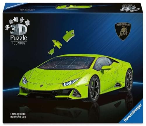 Image of Ravensburger Iconics Lamborghini Huracan, 108 piece 3D Jigsaw Puzzle for Adults and Kids Age 8+ Years Up