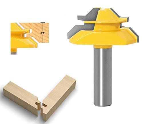 Image of Lock Miter 45 Degree Joint Router Bits [1/2-Inch Shank], APlus Wood Milling Cutter Woodworking DIY Tool