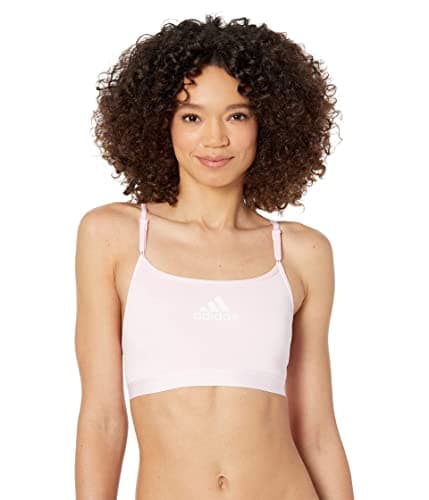 Image of adidas Women's Standard Training Light Support Good Level Bra, Clear Pink, Large DD