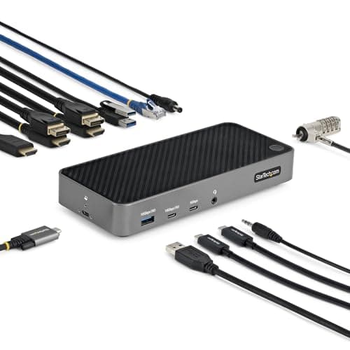 Image of StarTech.com USB-C Triple Monitor Docking Station for MacBook Pro / Air M1 M2 M3 M4 & Windows, Universal 4K HDMI DP Dock, Thunderbolt Compatible, 100W Laptop Charging (116U-USBC-DOCK)