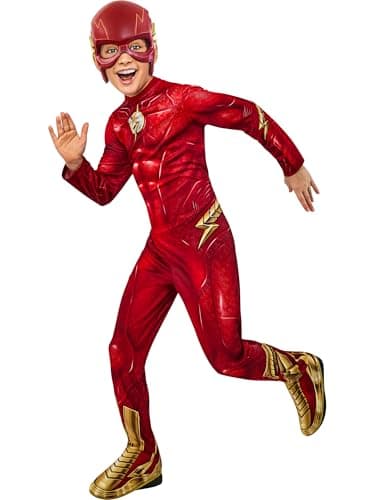 Image of Rubies 703015 The Flash Classic Child Costume, Boys, Red, Small, 7-8 Years Halloween