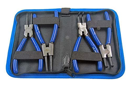 Image of US PRO B2059 4pc 6" Circlip, Snap Ring Pliers, Internal External 150mm, Blue