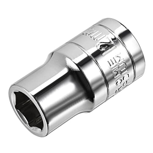 Image of TOP-VIGOR 1/2-Inch Drive 12mm 6-Point Shallow Socket, Metric, Cr-V Drive Socket for Auto Repairing and Household