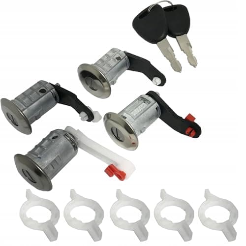 Image of Bohaner 7701470944 7701470945 Car Door Lock Cylinder Barrel Set with 2 Keys for Renault Master MK2 1998-2010 256522 256523
