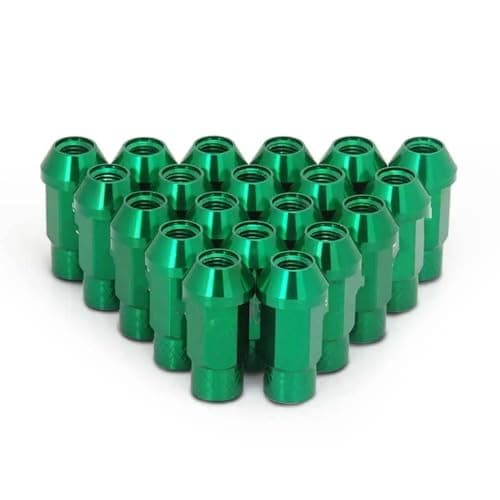 Image of Hub lock bolt Compatible With Hyundai Aluminium Wheel Bolts Wheel Lug Wheel Nuts M12x1.25 M12x1.5 Car Accessories 50mm 20PCS(Green,M12x1.25)