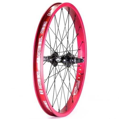 Image of Eastern Bikes Throttle 20 Inch BMX Wheel – Double Wall Rim, Sealed Bearing Hub, Front or Rear, BMX Freestyle Wheel (Red, Rear (14mm))