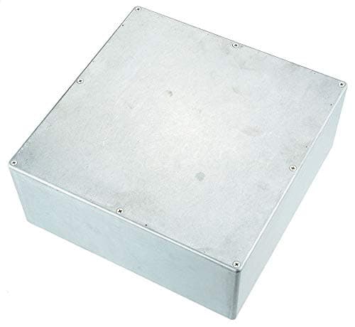 Image of Hammond 1550N Natural Diecast Aluminium Electronic Instrument Enclosure 250 x 250 x 101mm