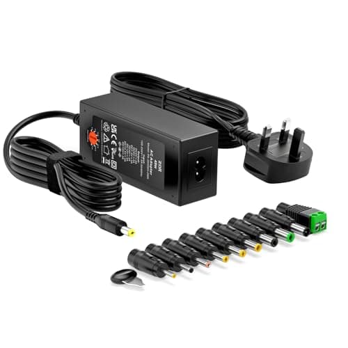 Image of Zolt 45W Universal Power Adapter AC DC 5V 6V 7.5V 9V 12V 13.5V 15V Power Supply Transformer Adaptor for Household Electronics, 3A Max.