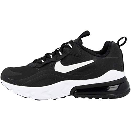Image of Nike NIKE AIR MAX 270 REACT (GS), Boy's Running Shoe, Black White Black, 5 UK (38 EU)