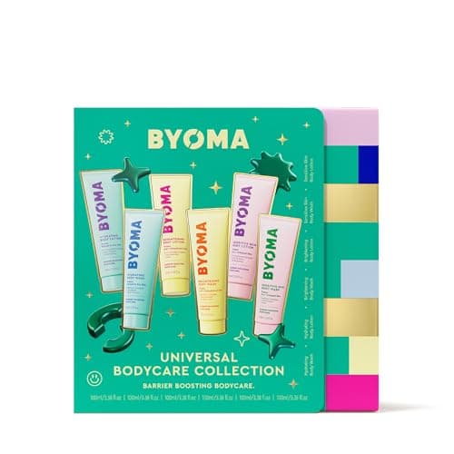 Image of BYOMA Body Care Holiday Gift Set (6-Piece Kit) - Hydrating, Brightening & Sensitive Body Wash & Lotion - Travel Size, Supports Skin Barrier