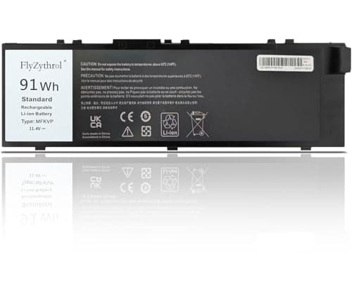 Image of FlyZythrol 91Wh MFKVP battery Compatible with Dell precision 15 7510 7520 17 7710 7720 M7510 M7710 Series T05W1 GR5D3 M28DH RDYCT 1G9VM 0FNY7 451-BBSF 451-BBSB