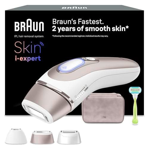 Image of Braun Smart IPL Skin I Expert, at Home Hair Removal, Alternative for Laser Hair Removal, Smart IPL with Exclusive Free App, Venus Razor, 3 Smart Heads, 2 Years of Smooth Skin, Gift for Women, PL7253