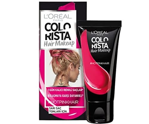 Image of Colorista Hair Makeup Temporary Blonde Hair Colour, Hot Pink