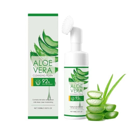 Image of Aloe Vera Cleansing Foam, Aloe Face Wash, Gentle Cleansing Foam Deep Soothing & Hydrating Facial Cleansing for Exfoliator, Nourishing Skin Care, Foaming Face Cleanser for all Skin Type