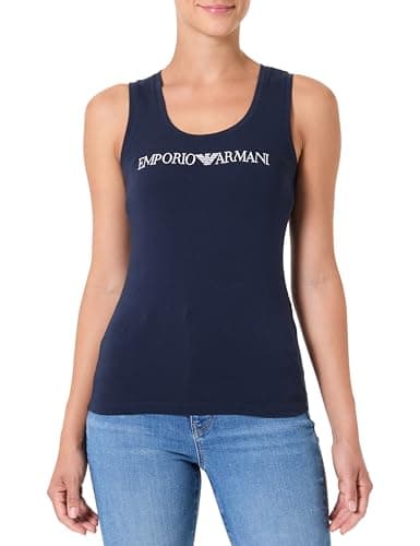 Image of Emporio Armani Woman's Everyday Cotton Underwear Tank Blue L